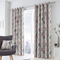 Fusion Lennox 100% Cotton Eyelet Lined Curtains