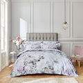 Bianca Amethyst Floral Print 100% Cotton 400 Thread Count Duvet Cover Set