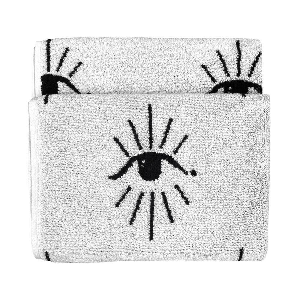 Furn Theia Mystical Abstract Eyes Jacquard 100% Cotton Hand Towel