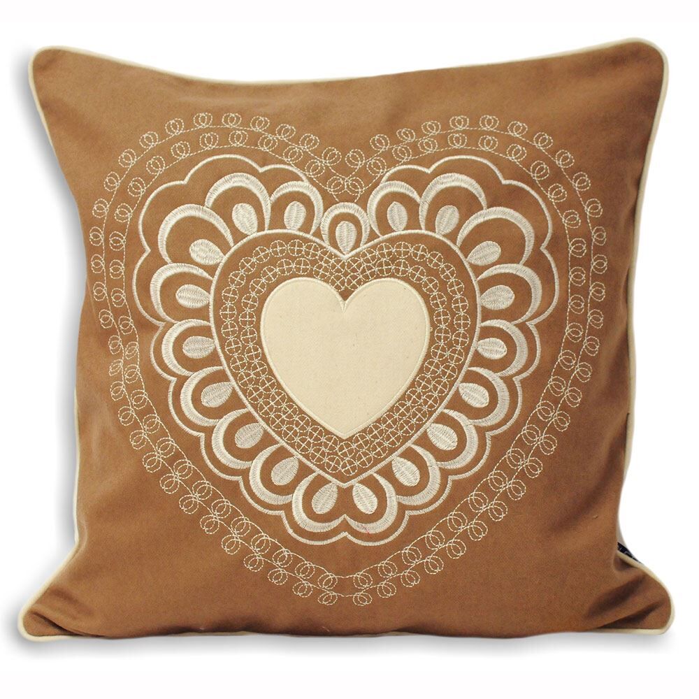 Riva Paoletti Valentine Embroidered Piped Cushion Cover