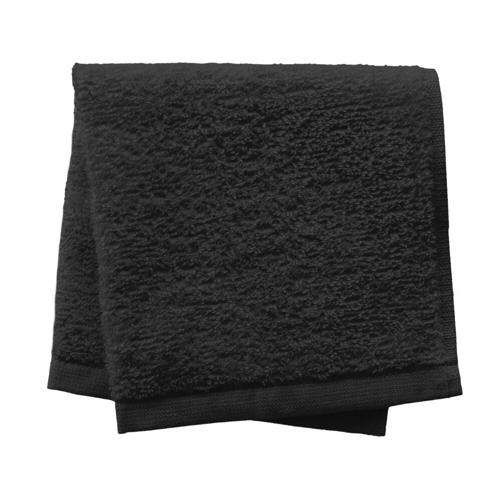 Linens Limited 100% Turkish Cotton Face Cloth, Black