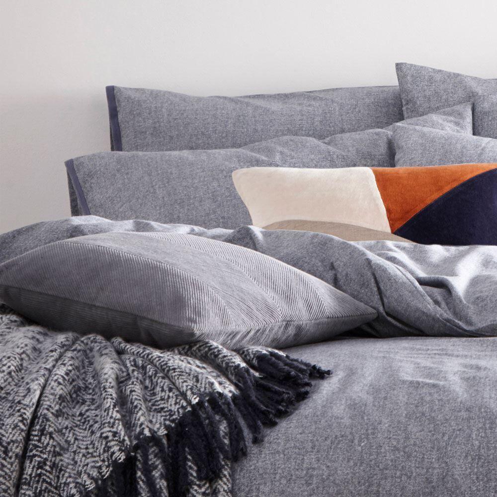 The Linen Yard Claybourne Melange Print 100% Cotton Duvet Cover Set