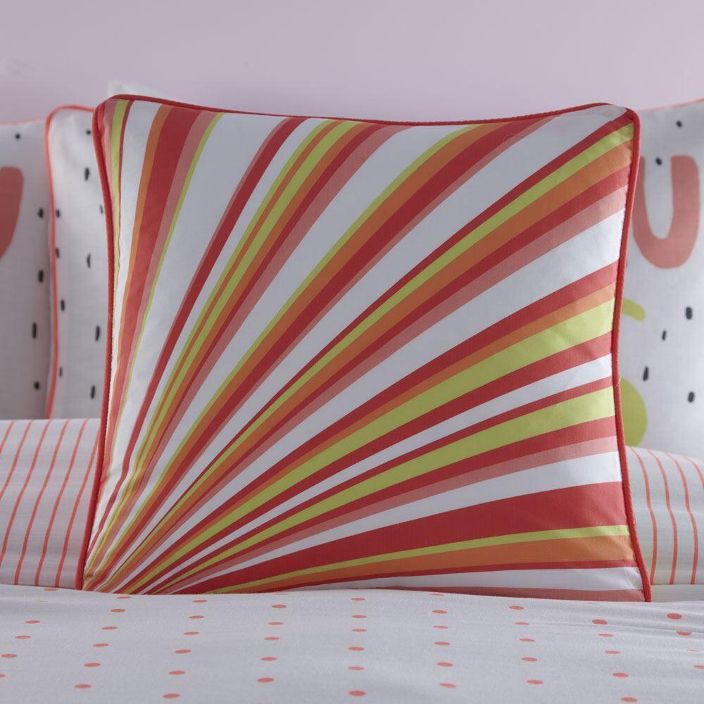 Appletree Kids Love Yourself 100% Cotton Filled Cushion, Coral, 43 x 43 Cm