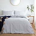 The Linen Yard Signature Hazzy Gingham 100% Cotton Duvet Cover Set