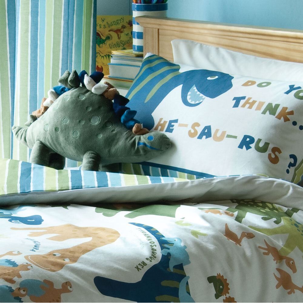 Catherine Lansfield Kids Dino Shaped Cushion, Multi