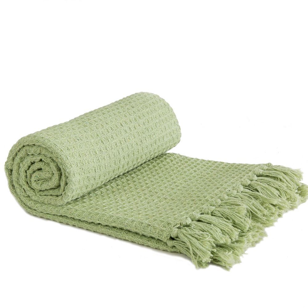 Emma Barclay Honeycomb Waffle Textured 100% Recycled Cotton Tasselled Throw