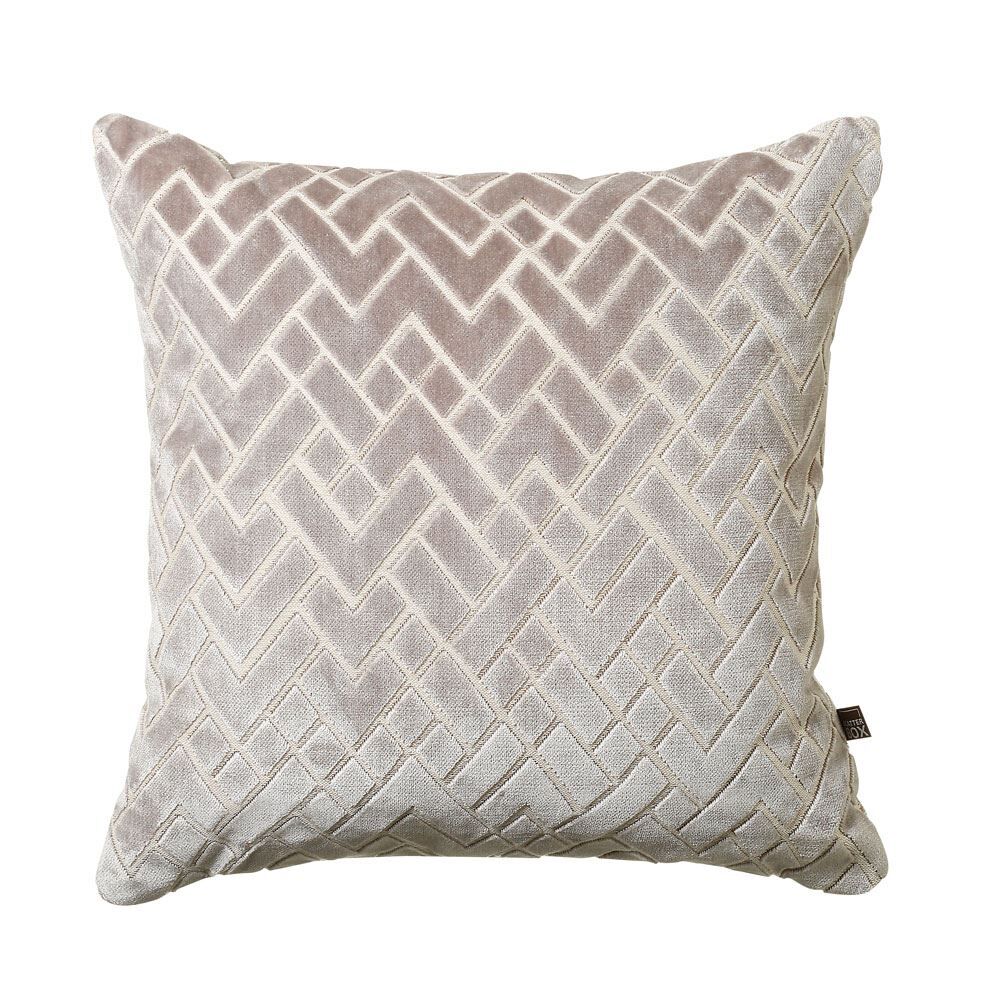 Scatter Box Fracture Cut Velvet Feather Filled Cushion