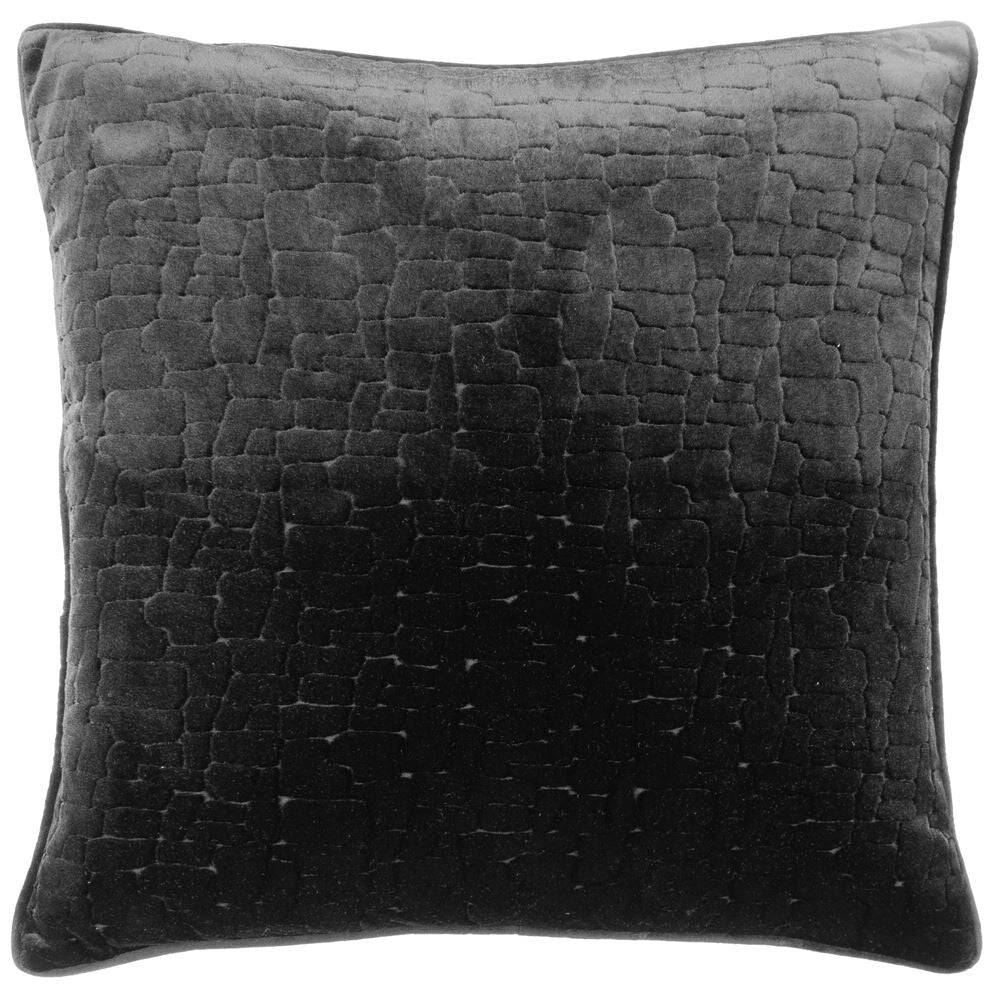 Paoletti Bloomsbury Geometric Cut Velvet Piped Edge Cushion Cover