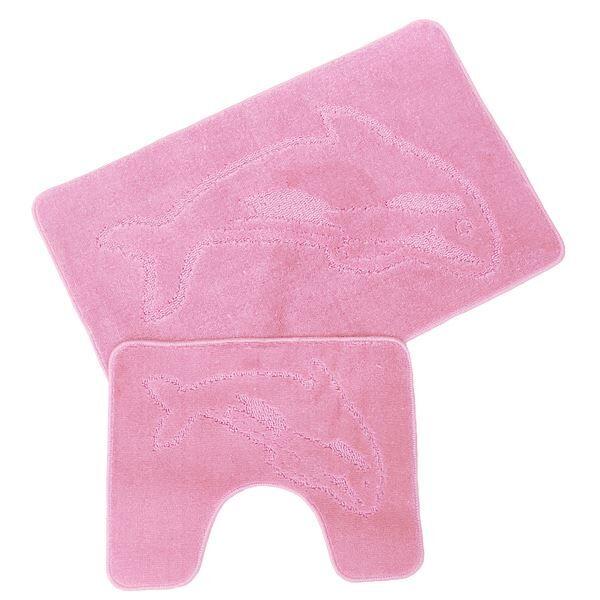 Night Zone Dolphin Nonslip Bath Mat & Pedestal Mat Set