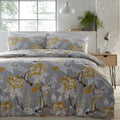 Portfolio Home Florida Botanical Print Reversible Duvet Cover Set, Grey, Double