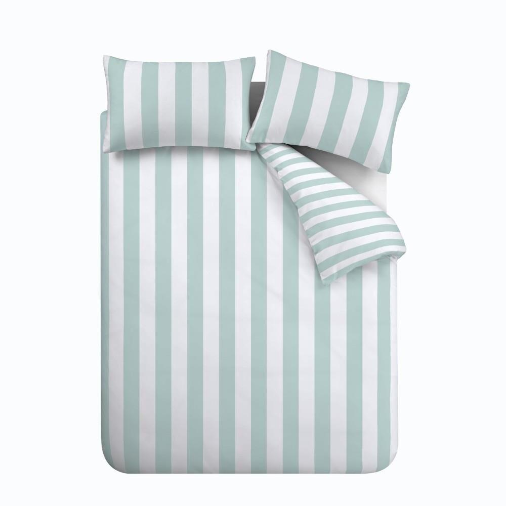 Catherine Lansfield Cove Stripe Reversible Duvet Cover Set