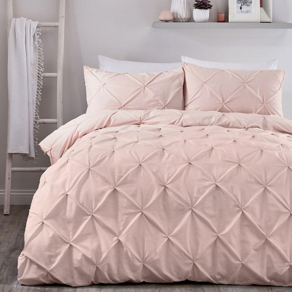 Serene Lara Ruched Easy Care Duvet Cover Set