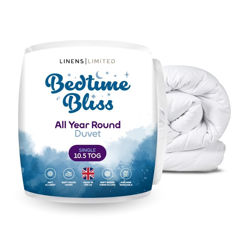 Linens Limited Polycotton Hollowfibre Non-Allergenic Duvet
