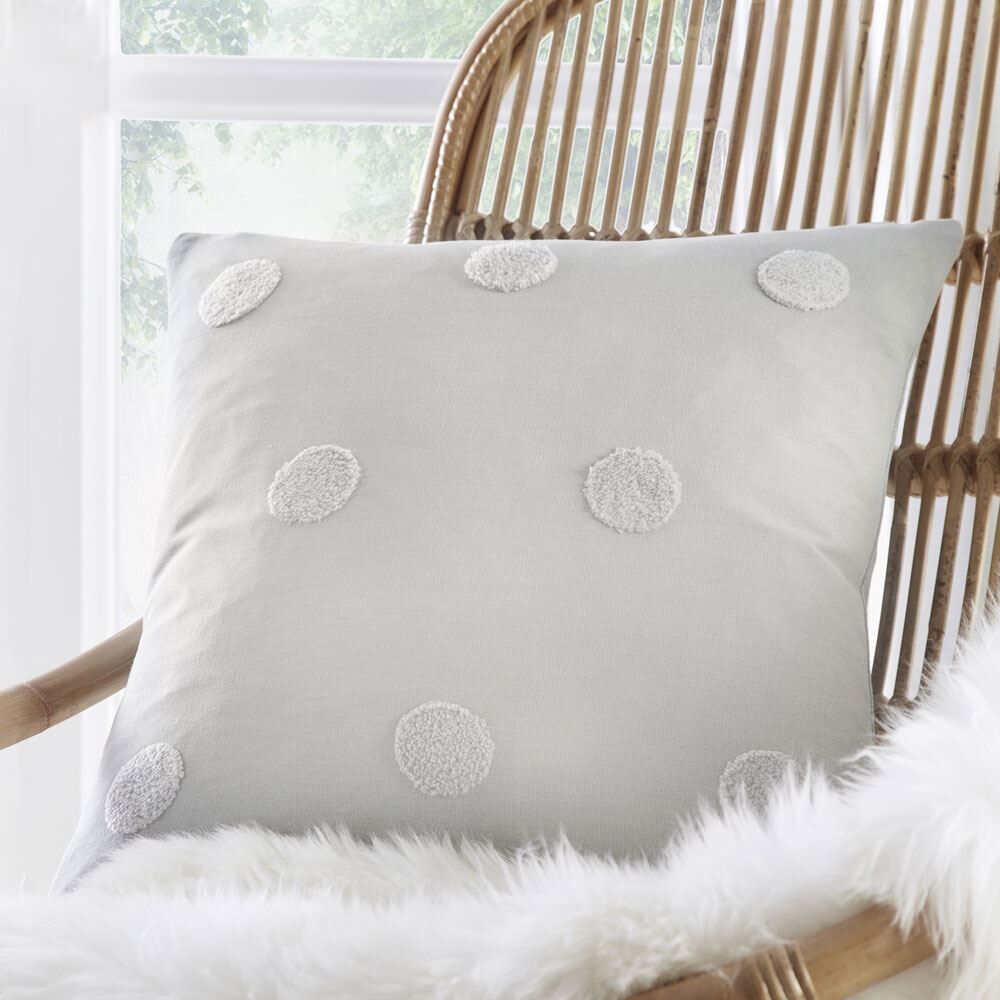 Appletree Boutique Zara Tufted Spots 100% Cotton Piped Edge Cushion Cover