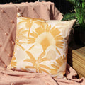 Furn Palms Silhouette Print 100% UV & Water Resistant Outdoor Cushion Cover, Ochre, 43 x 43 Cm