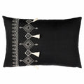 Furn Pritta Embroidered Diamond 100% Cotton Tasselled Cushion Cover