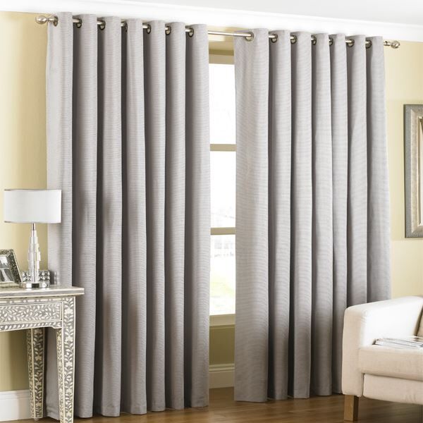 Paoletti Amari Ribbed Woven Lined Eyelet Curtains
