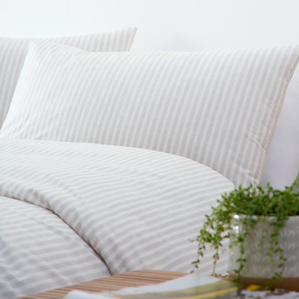 Drift Home Ellis Stripe Sustainable Eco-Friendly Reversible Duvet Cover Set