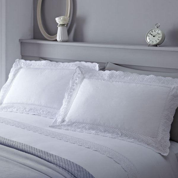 Serene Renaissance Lace Trim Duvet Cover Set