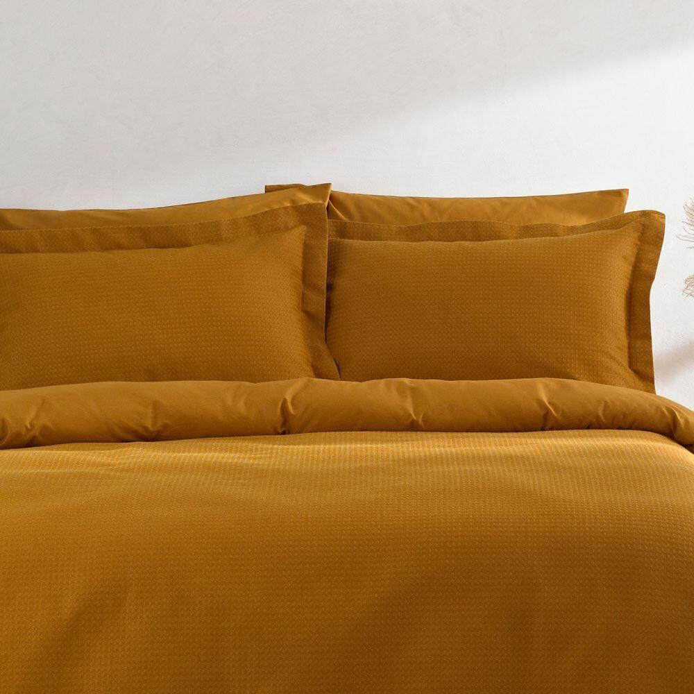 The Linen Yard Waffle 100% Cotton Duvet Cover Set