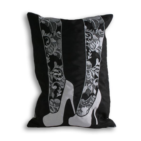 Paoletti Goody 2 Shoes Embroidered Faux Silk Cushion Cover