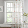 Dreams & Drapes Spring Glade Floral Print Slot Top Voile Curtain Panel