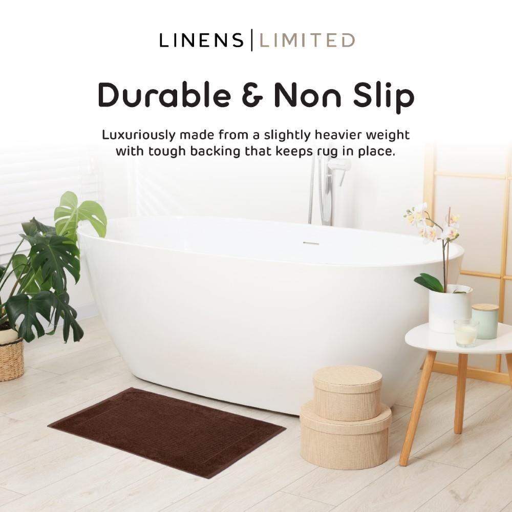 Linens Limited 100% Turkish Cotton Bath Mat, Chocolate