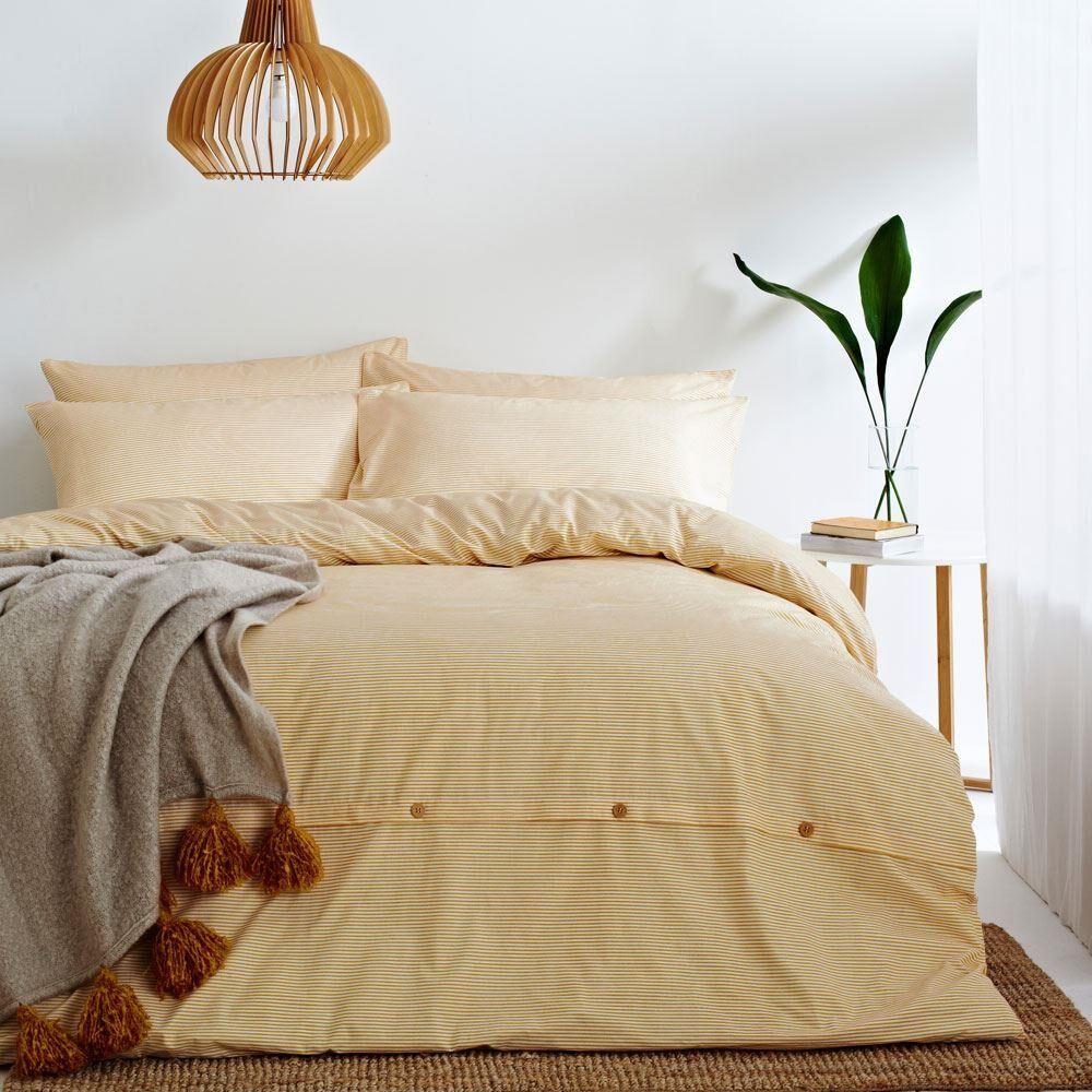The Linen Yard Holbury Stripe 100% Cotton Duvet Cover Set