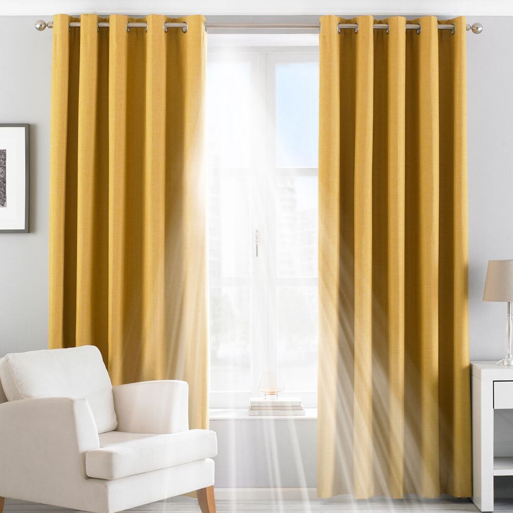 Riva Home Eclipse Plain Thermal Blackout Eyelet Lined Curtains