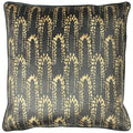 Furn Wisteria Faux Foil Geometric Print Piped Edge Cushion Cover