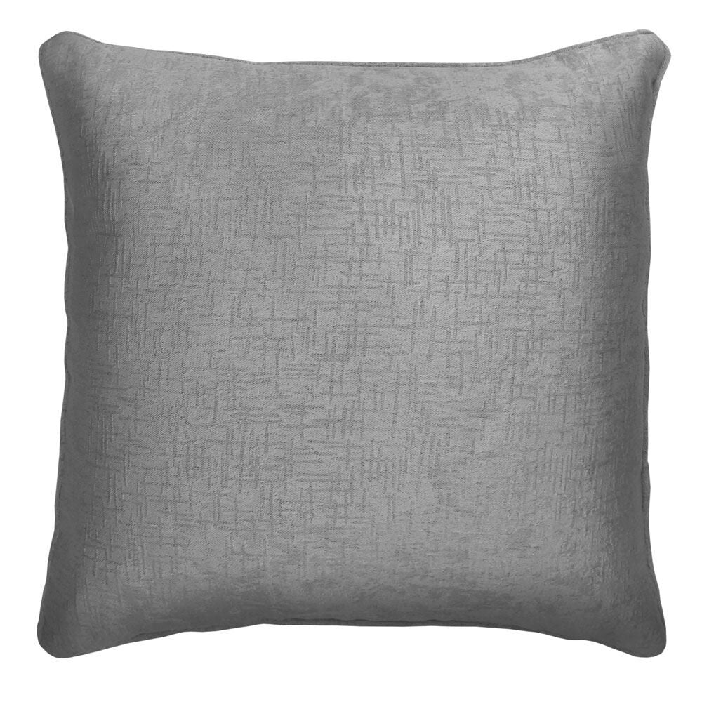 Enhanced Living Vogue Embossed Textured Cushion Cover, Grey, 43 x 43 Cm
