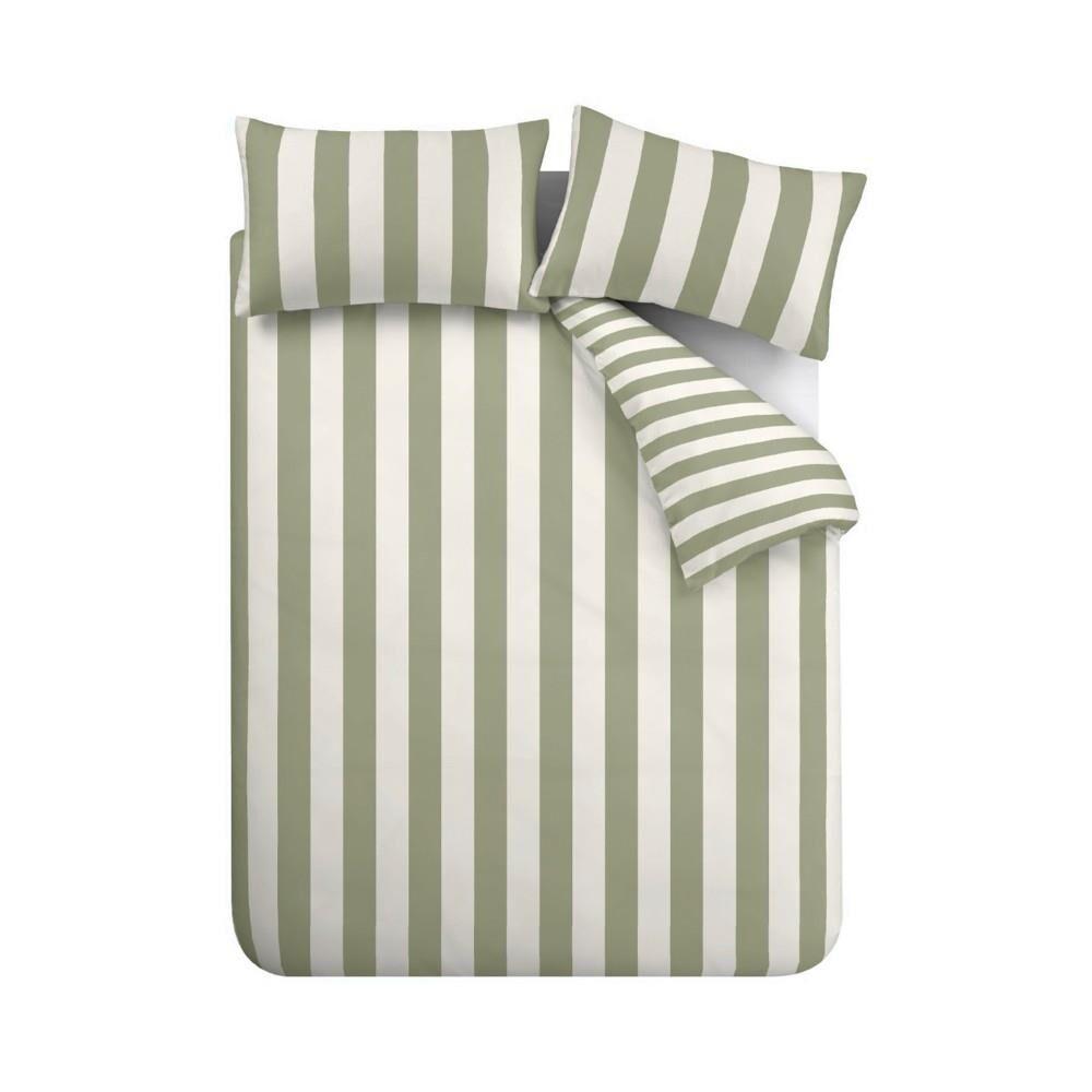 Catherine Lansfield Cove Stripe Reversible Duvet Cover Set
