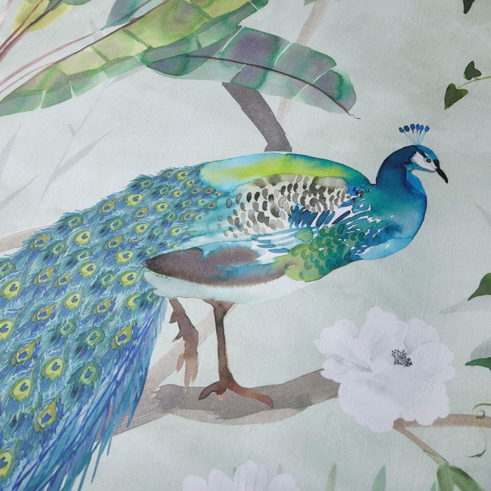 Soiree Peacock Jungle Print 100% Cotton 200 Thread Count Duvet Cover Set