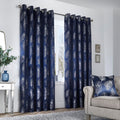 Curtina Feather Jacquard Eyelet Lined Curtains