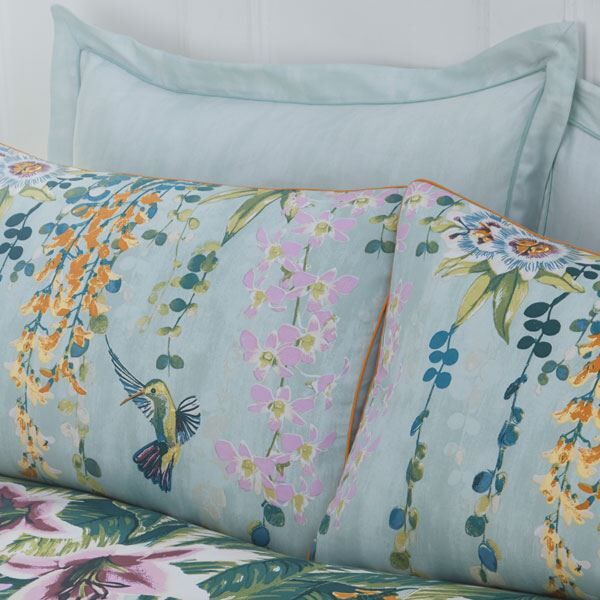 Paoletti Hanging Gardens Botanical 100% Cotton Oxford Pillow Cases, Multi, Pair
