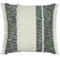 Furn Otto Knotted Loop Stitch 100% Cotton Cushion Cover, Black/Natural, 45 x 45 Cm