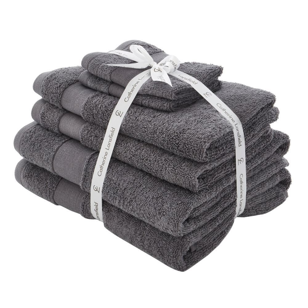 Catherine Lansfield Anti-Bacterial 100% Cotton 6 Piece Towel Bale