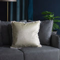 Paoletti Coco Woven Jacquard Fringed Cushion Cover