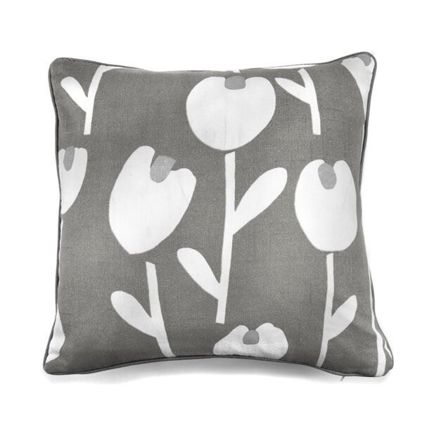 Fusion Alabar Floral 100% Cotton Piped Filled Cushion, 43 x 43 Cm