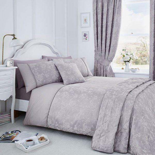 Serene Jasmine Floral Weave Cotton Rich Duvet Cover Set