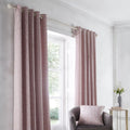 Dreams & Drapes Telford Leaf Jacquard Eyelet Lined Curtains
