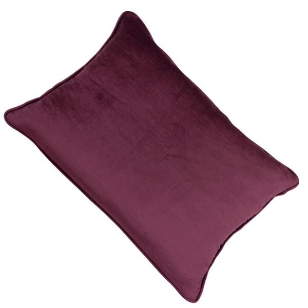 Scatter Box Velvet Sheen Feather Filled Cushion, Mulberry, 40 x 60 Cm
