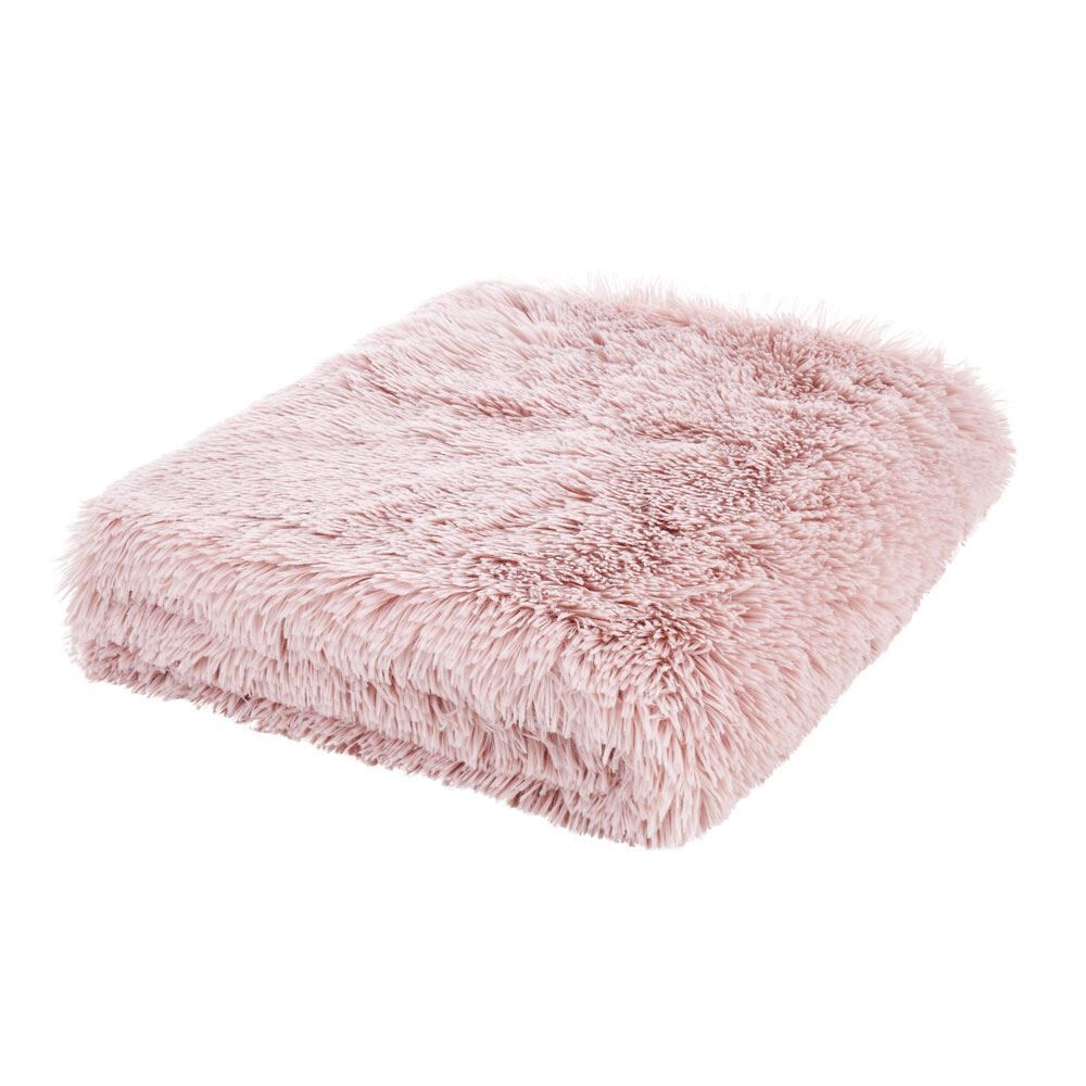 Catherine Lansfield Cuddly Deep Pile Shaggy Faux Fur Fleece Throw, 150 x 200 Cm