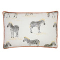 Furn Jukani Zebra Jacquard Piped Edge Cushion Cover, Rust, 40 x 60 Cm