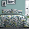 Fusion Akito Abstract Floral Leaf Print Easy Care Reversible Duvet Cover Set