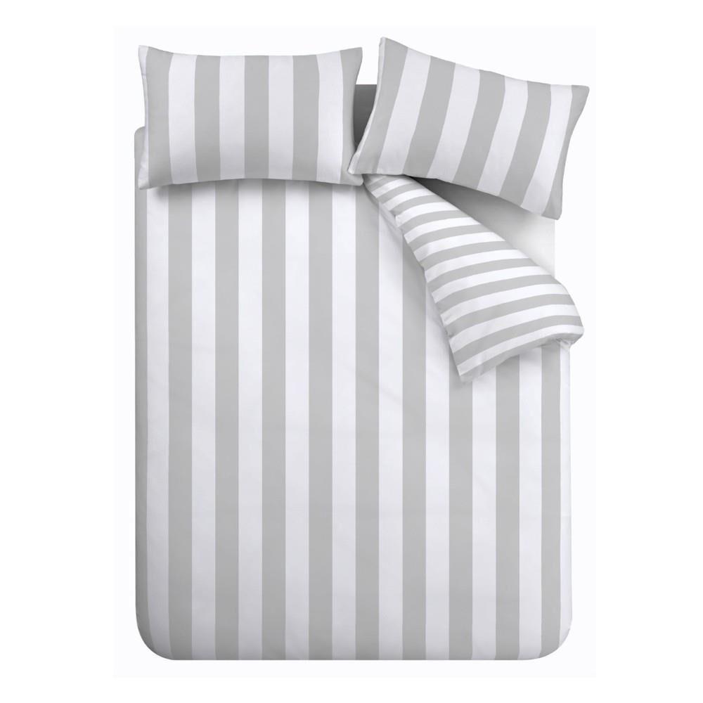 Catherine Lansfield Cove Stripe Reversible Duvet Cover Set