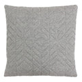 Riva Paoletti Conran Quilted Geometric 100% Cotton Cushion Cover, Light Grey, 45 x 45 Cm