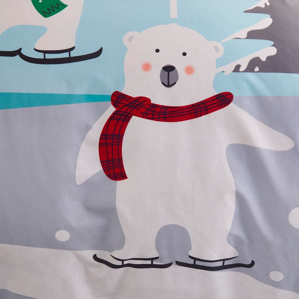 Fusion Christmas Christmas Bears Easy Care Reversible Duvet Cover Set