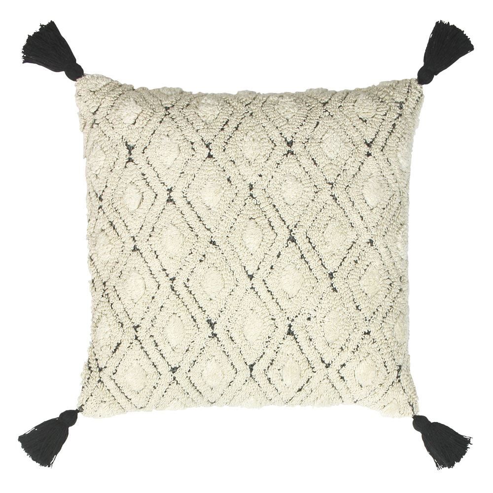 Furn Berbera Tufted 100% Cotton Tasselled Cushion Cover