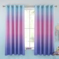 Catherine Lansfield Ombre Rainbow Clouds Eyelet Curtains, Pastel, 66 x 72 Inch